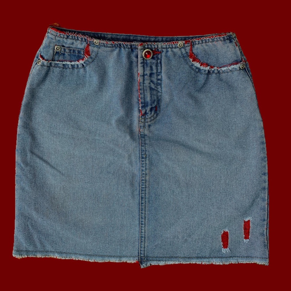 The most adorable 90s Route 66 denim skirt⛽️
